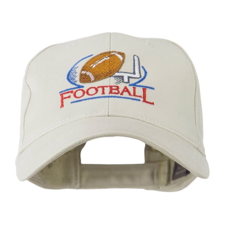 Football Logo Embroidered Cap - Stone OSFM