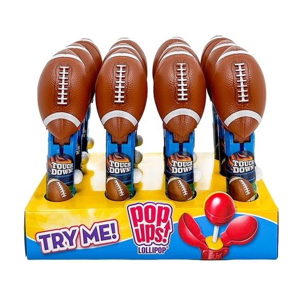 Football Lollipop Holder 12 Count, Collectable Football Theme Lollipop Case | Party Favors, Stocking Stuffers, Piñata Candy, Game Prizes | Bulk Set of 12 | Lollipops Included