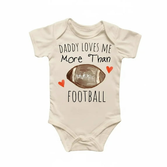 Football Love Newborn Baby Bodysuit