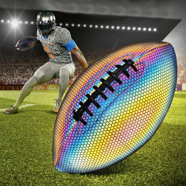Luminous Football Light Up, Reflective, Glows in Dark for Night Games