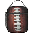 thumbnail image 1 of Football Lunch Bag for Women Men, Insulated Reusable Lunch Box for Work Office School Picnic - Portable Lunch Tote Bag Cooler Bag, 1 of 6