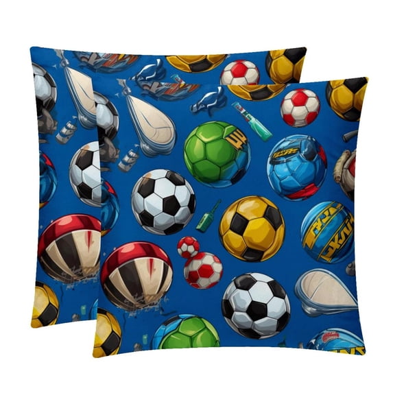 Football Luxurious Velvet Pillow Inserts Set of 2 - 16x16, 18x18, 20x20 Inches - Unique Patterns for Pillows Covers, Bed Pillow, Throw Pillows - Great for All Occasions