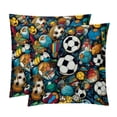 thumbnail image 1 of Football Luxurious Velvet Throw Pillow Covers with Unique Patterns - Set of 2 Pillow Covers and Inserts, 16x16, 18x18, 20x20 Inches for All Occasions, 1 of 6