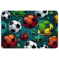 thumbnail image 1 of Football Machine Washable, Non-Slip Polyester Floor Rug | Indoor Floor Mats for Chair Mat, 1 of 6