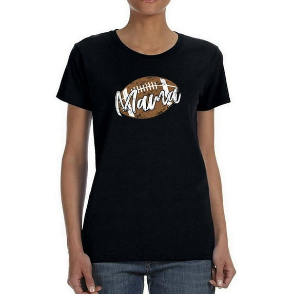 Football Mama Art Shaped T-Shirt Women -Smartprints Designs, Female x-Large
