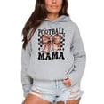 thumbnail image 1 of Football Mama Hoodie for Women Cute Coquette Bow Game Day Football Mom Pullover Sweatshirt, Gray Hoodie, M, 1 of 8