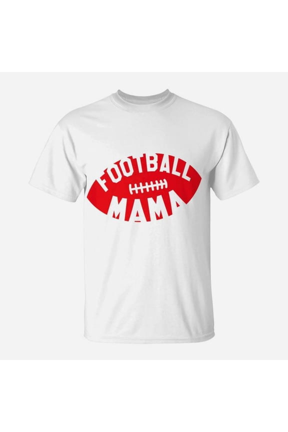 Football Mama Red Helmet Retro Mom Gift TShirt