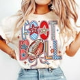 thumbnail image 1 of Football Mama T-Shirt, Game Day Coquette Tee, Brushstroke Football Bow Shirt, Preppy Football Mom Shirt, Cute Fall Sports T-Shirt, 1 of 5