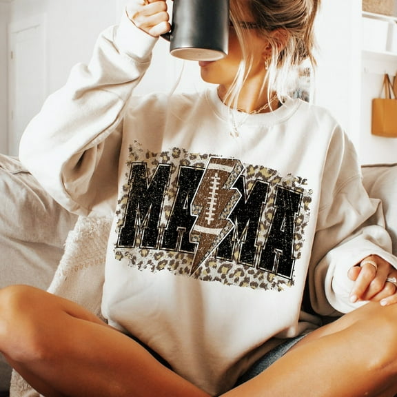Football Mama lightning bolt Sweatshirt, Touchdown Season Sweatshirt, Football Leopard Sweatshirt, Football Mom Sweatshirt, Game Day Shirt, Leopard