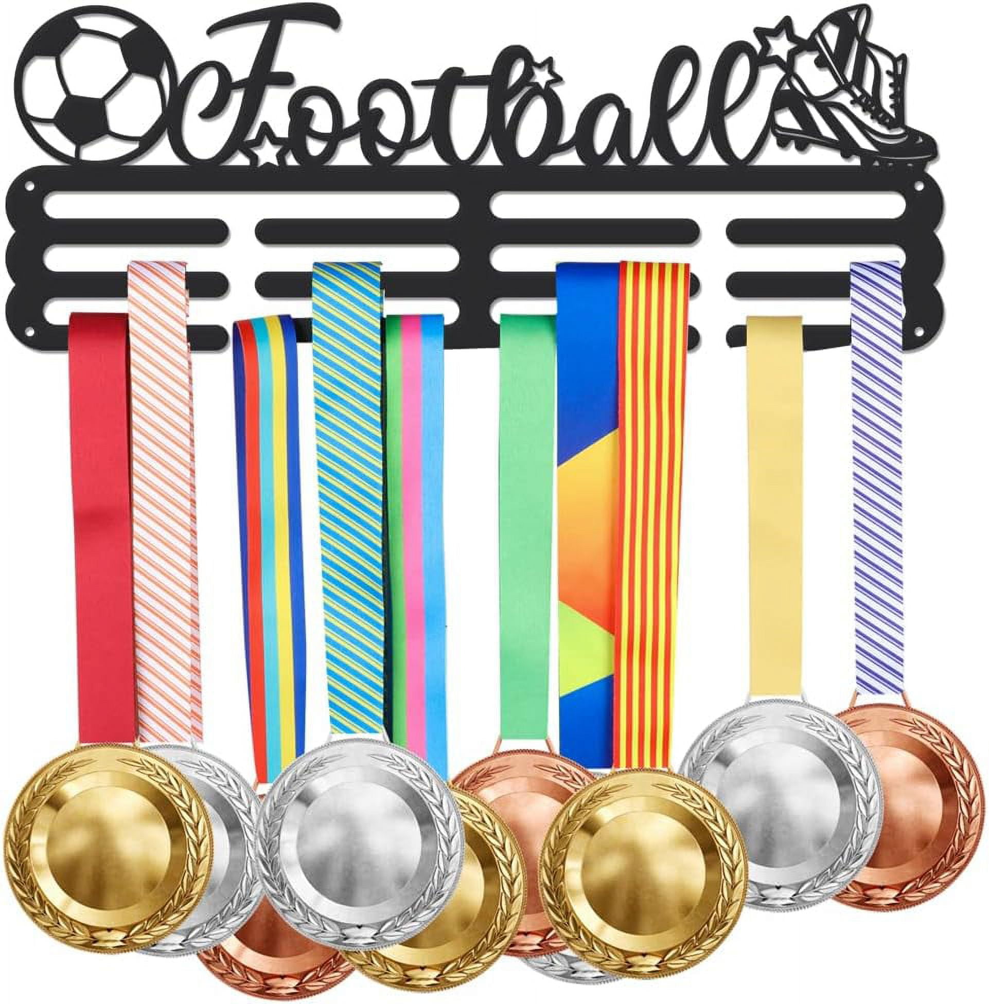 Karate Metal Medals Holder Sports Medals Display Hanger Rack Taekwondo Athlete Winner Awards Wall Mount Decor Frame Case 20pcs Hooks Gifts Gymnastics Runner - View #2