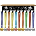 thumbnail image 1 of Football Medal Hanger Display with Trophy Shelf Soccer Medal Holder Hook Black Metal Awards Ribbon Organizer Rack with Density Board Tray for Wall Mounted Sports Race Players 15.7x3x3.5Inch, 1 of 8