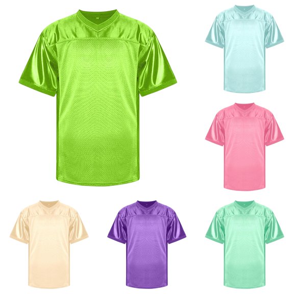 Football Mesh Practice Athletic T Shirt Solid Color V Neck Short Sleeve Hop Sports T Shirt Mens Shirts Packs Dry Blend Turtle Neck Top for Men Big and Tall T Shirt Men Medium Shirts Soft T