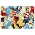 thumbnail image 1 of Football Modern Polyester Non-Slip Floor Rug Office Mat, Machine Washable Office Rugs, 1 of 6