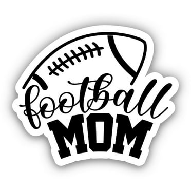 Football Mom - 3" Vinyl Sticker - For Car Laptop Water Bottle Phone - Waterproof Decal