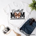 thumbnail image 1 of Football Mom Coquette Bow Retro T-Shirt, Stylish Game Day White Tee for Trendy and Proud Sports Mothers, 1 of 6