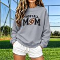 thumbnail image 1 of Football Mom Crewneck Sweatshirt Casual Pullover, 1 of 6