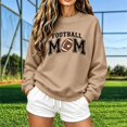 thumbnail image 1 of Football Mom Crewneck Sweatshirt Casual Pullover, 1 of 6