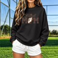 thumbnail image 1 of Football Mom Crewneck Sweatshirt Casual Pullover, 1 of 6
