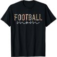 thumbnail image 1 of Football Mom Gifts Leopard Print Football Mama Mother's Day T-Shirt Black 3X-Large, 1 of 4