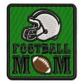thumbnail image 1 of Football Mom Helmet Applique Multi-Color Embroidered Hook & Loop Patch - 3 Inch Medium, 1 of 5