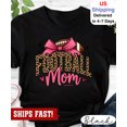Printable Gamer Football Mom Leopard Print Bow Game Day Women's T-Shirt - Walmart.com