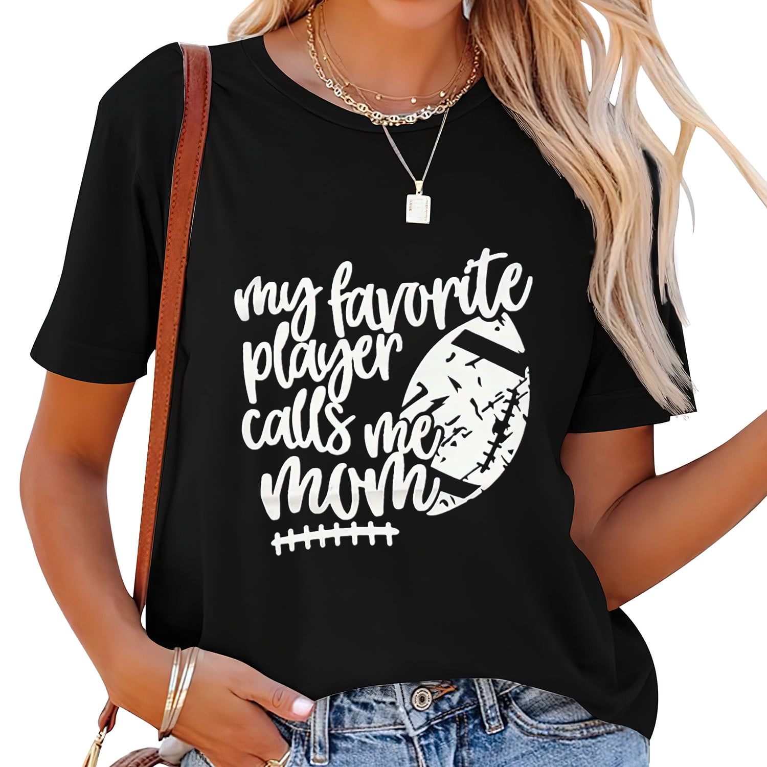 My Favorite Player Calls Me Mom T-Shirt Football Tee Shirt My Favorite Player Calls Me Mom T-Shirt Football Tee Shirt