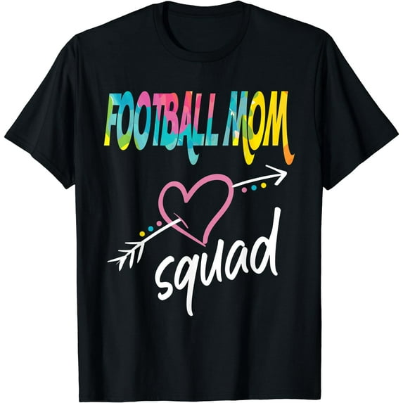 Football Mom Squad T-Shirt Black 4X-Large