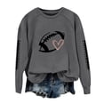 thumbnail image 1 of Football Mom Sweatshirts for Women Game Day Long Sleeve Crew Neck Sports Mom Must Have Football Print Sports Weekend Hiking Loose Fit Pullover Sweaters Gift Sunday Funday Sweatshirt Dark Gray, 1 of 3
