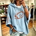 thumbnail image 1 of Football Mom Sweatshirts for Women Game Day Workout Baggy Hoodie Loose Fit Blouse Weekend Tops Lounge Daily Outfit Cute Hoodies Rugby Shirt Fall Fashion Must Haves Basic Tee Pullover Gift Sky Blue, 1 of 5
