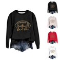 thumbnail image 1 of Football Mom Sweatshirts for Women 2025 Embroidery Football Mom Graphic Crewneck Sweatshirt Pullover Tops, 1 of 4