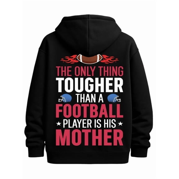 Football Mom graphic hoodies men's long sleeve black Comfortable Material,Bold Design Perfect for Fall & Winter Daily and Weekend Wear high quality Fashion Unisex hoodie