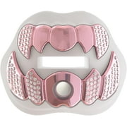 Football Mouth Guard with Connected Strap- 3D Beast Chrome Adult and Youth Mouth Guard-Mouth Piece for Sports for Maximum Air Flow and Teeth Protection