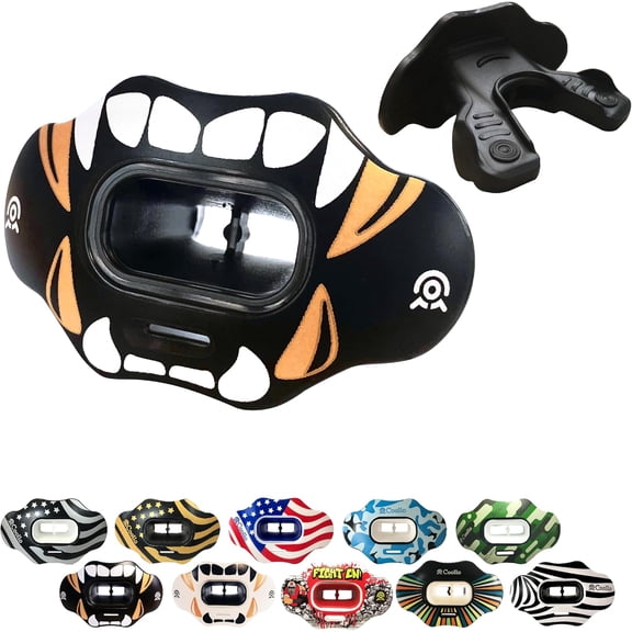 Football Mouth Guard Lip Guard MAXX/Might Football and High Impact Sports Lip Protector for Adults & Youth (Strap Included)