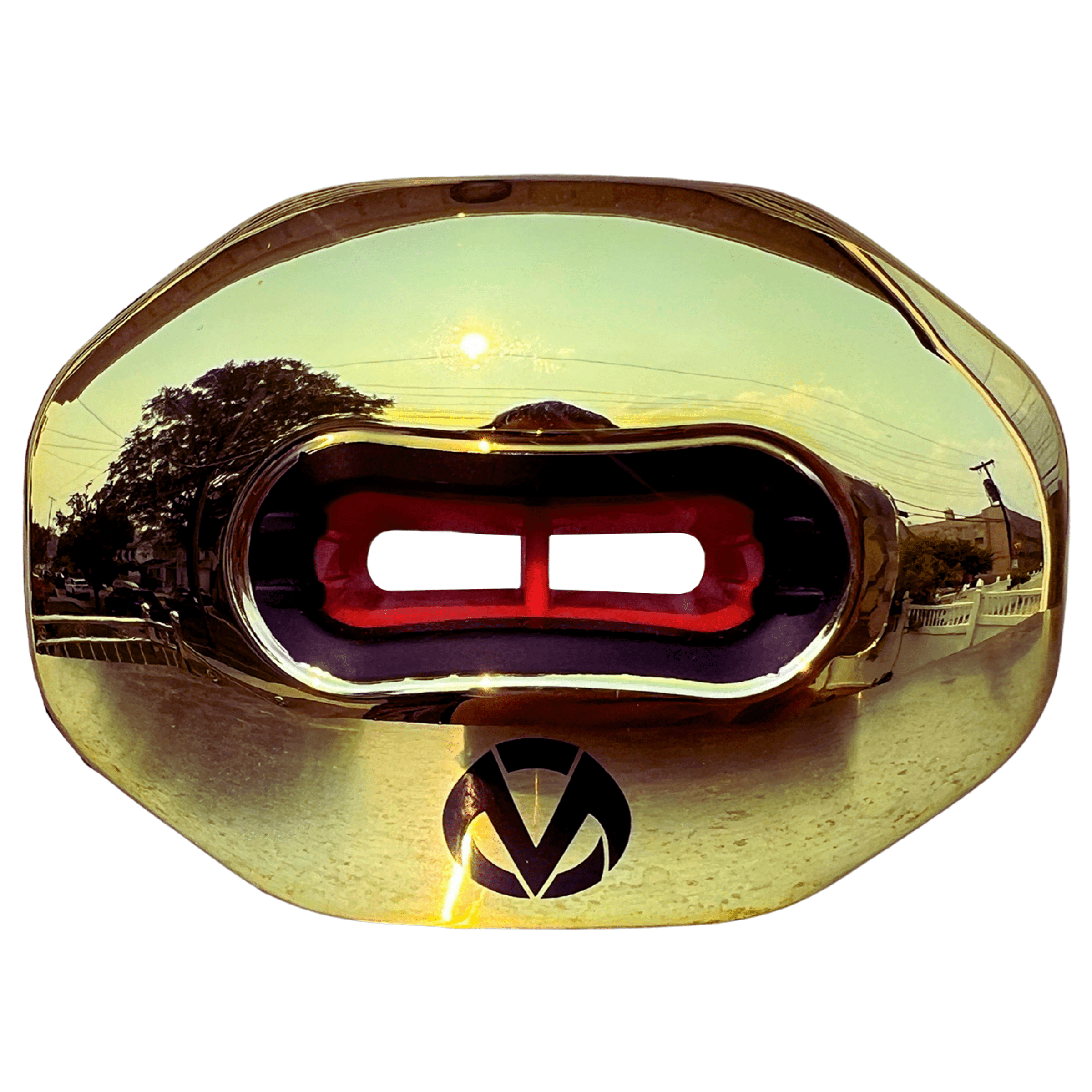 Football Mouthpiece Youth (Gold Chrome) Mouth Guard Lip Guard