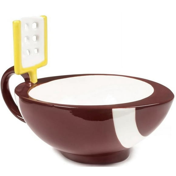 Football Mug Bowl With A Goalpost Novelty Ceramic by Maxis 14 oz, 1 ct