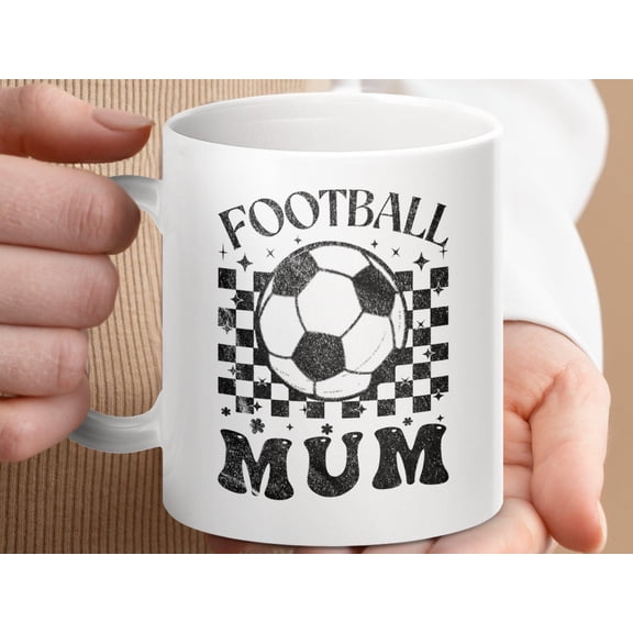 Football Mum Coffee Mug, Funny Soccer Mom Lover Coffee Cup Gift