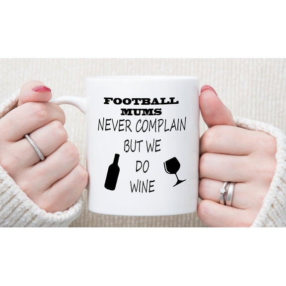 Football Mums Wine Coffee Mug: Sports Mom Gift