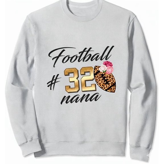 Football Nana Game Day Grandma Leopard Floral Graphic SWEATSHIRT All Size S-5XL