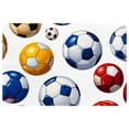 thumbnail image 1 of Football Non-Slip Polyester Floor Rug Office Kitchen Mat, Machine Washable, 1 of 6
