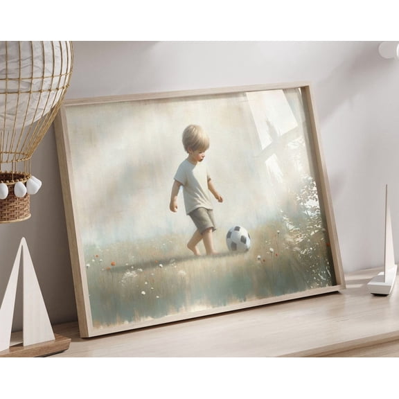 Football Nursery Decor, Soccer Print For Boys, Sports Nursery Decor, Football Art Print, Boys Room Decor, Sports Print Little Boys Wall Art, Modern Wall Decor, 8x12 UNFRAMED