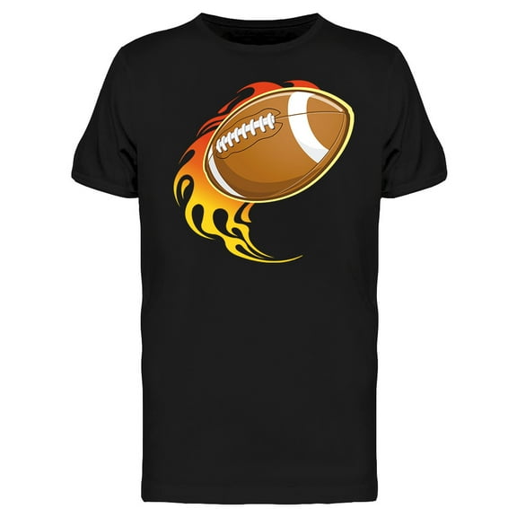 Football On Fire T-Shirt Men -Image by Shutterstock, Male Large