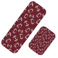 Football Outline Red Pattern 2 Piece Flannel Bathroom Rug Set, Kitchen ...