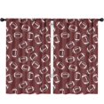 thumbnail image 1 of Football Outline Red Pattern Insulated Teens Curtains Set Of 2, Bedroom Essentials, Toddler Room Decor 52"x84", 1 of 5
