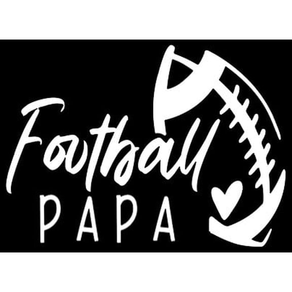 Football Papa - Car Window - Premium Vinyl Decal/Sticker