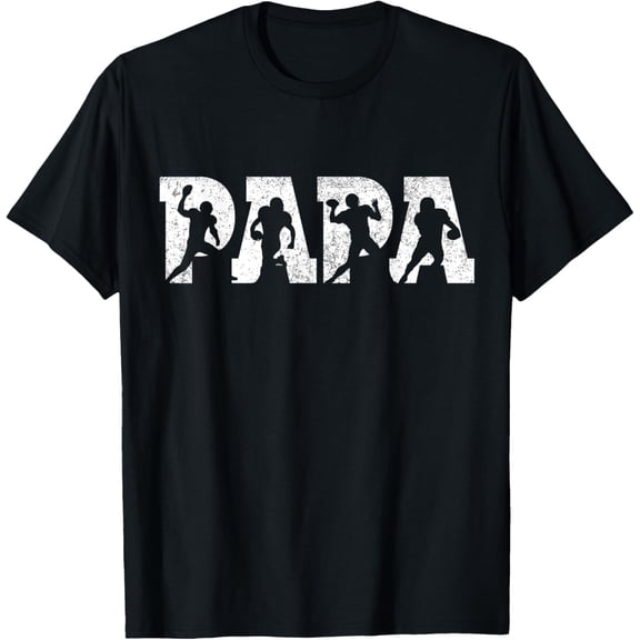 Football Papa Football Men Father's Day Vintage T-Shirt