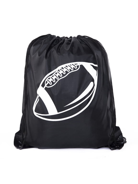 Football Party Bags | Football Drawstring Cinch Backpacks for Team Events, Birthdays, and More!