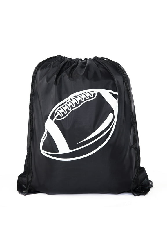 Football Party Bags | Football Drawstring Cinch Backpacks for Team Events, Birthdays, and More!
