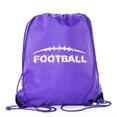 thumbnail image 1 of Football Party Bags | Football Drawstring Cinch Backpacks for Team Events, Birthdays, and More!, 1 of 2