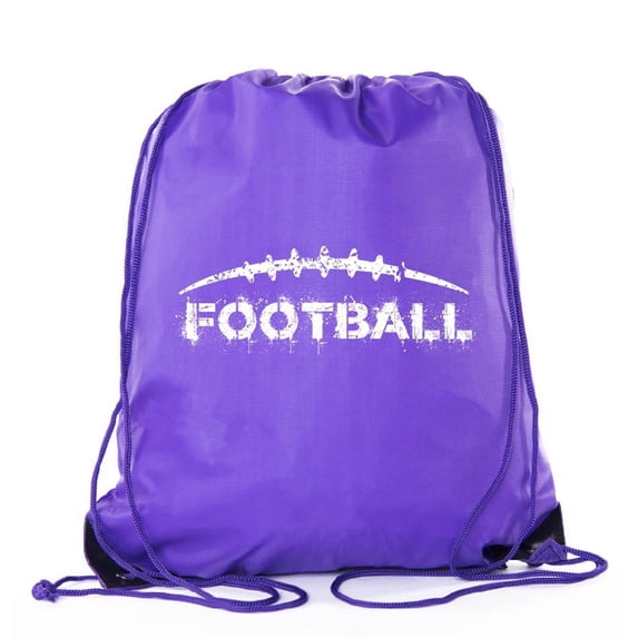 Football Party Bags | Football Drawstring Cinch Backpacks for Team Events, Birthdays, and More!