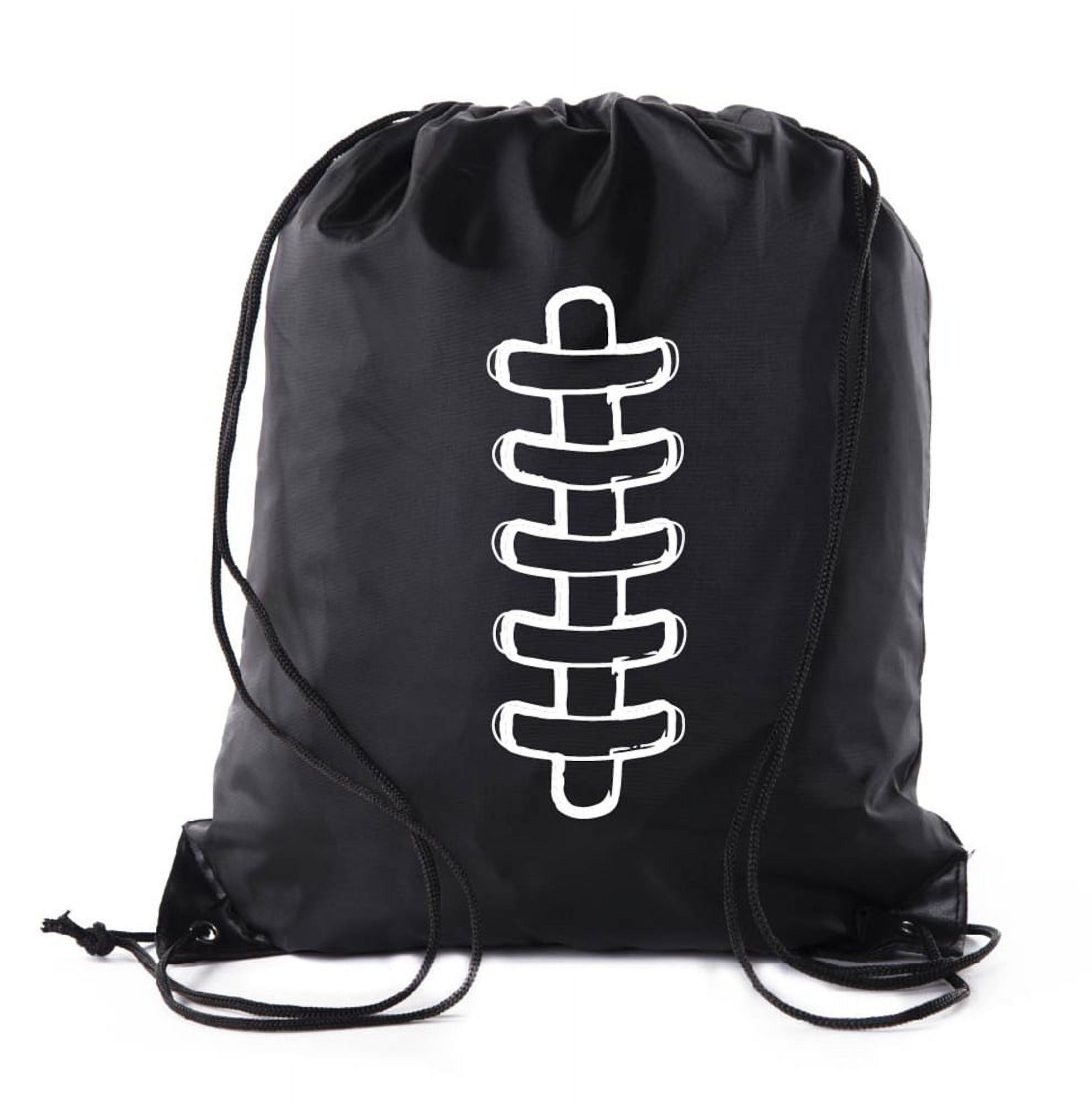 Football drawstring sales backpack